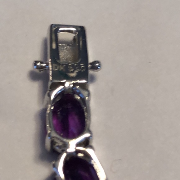 Amethyst purple Tennis bracelet for February birthstone - Picture 4 of 6